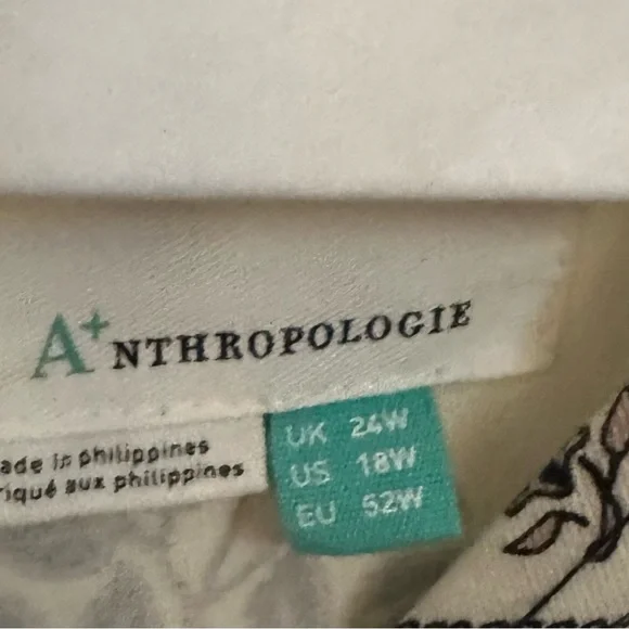 Anthropologie Black and White Patterned Midi Dress - size 18w - Picture 3 of 6